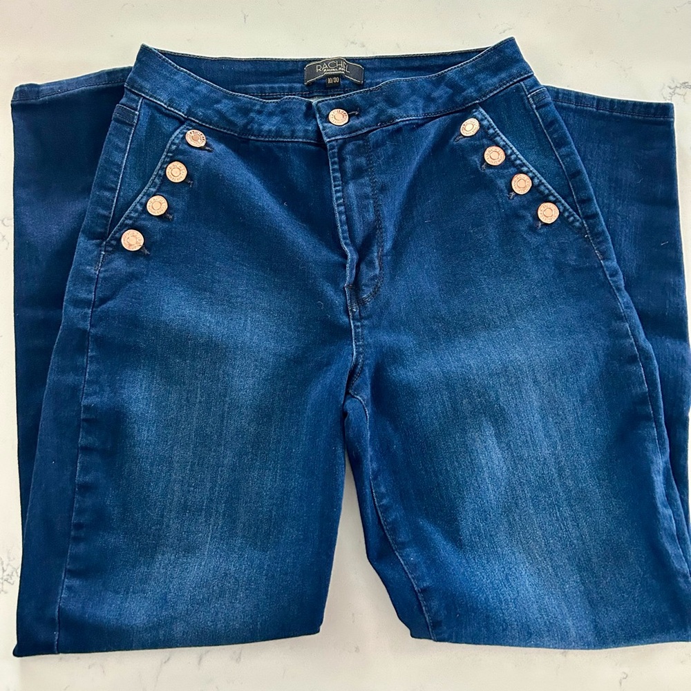 Rachel Zoe Skinny Jeans with Embellished Pocket Buttons - Women’s Size 10/30
